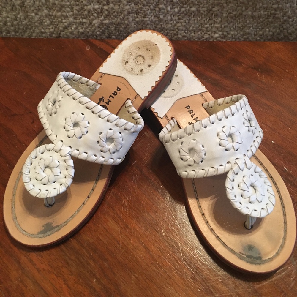 Girls white Palm Beach “Jack Rogers” Sandals